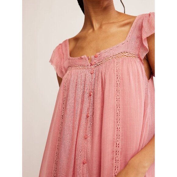 FREE PEOPLE Olivia Dress / Flamingo size Small NWT - Picture 4 of 7